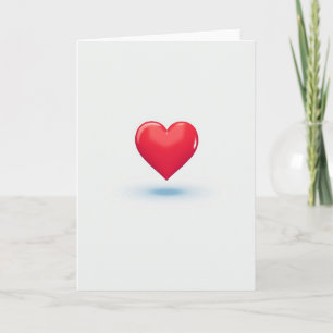 Cartão de Coração de Amor Simples