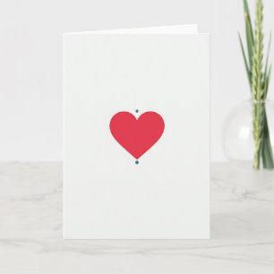 Cartão de Coração Minimalista Simples