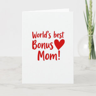 Cartão de Coração para a Melhor Mãe Adicional do M