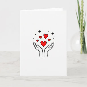 Cartão de Coracões de Amor para Você