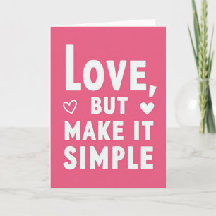 Cartão de Corações de Amor Simples e Suave