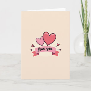 Cartão de Corações de Amor Sincero