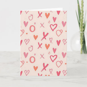 Cartão de Corações de Amor Xoxo