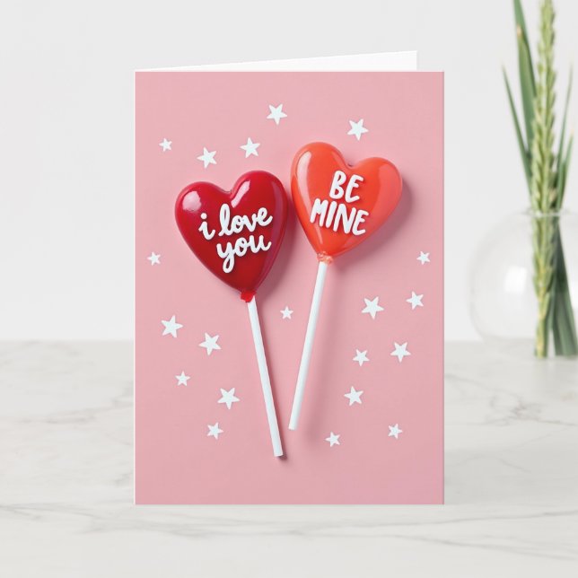 Cartão de Corações Seja Meu Amor (Frente)