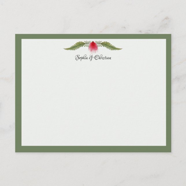 Cartão de Correspondência de Casamento com Tema de (Frente)