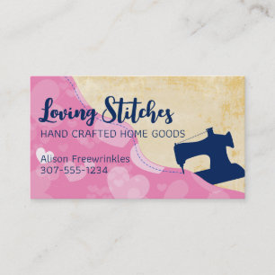 Cartão de costura feito sob encomenda do coraçã