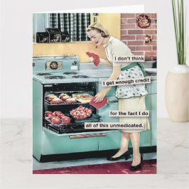 Cartão de Cozinhar para dona de casa engraçado dos