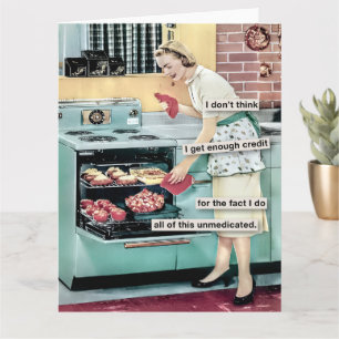 Cartão de Cozinhar para dona de casa engraçado dos