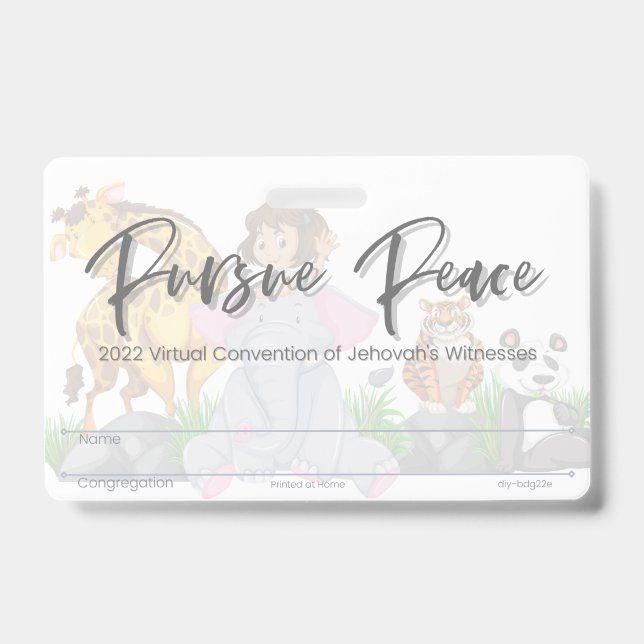 Cartão de Crachá da Convenção JW Keepsasaame | Ani (Frente)