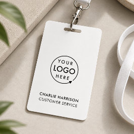Cartão de Crachá de ID | Logotipo do Cordão de Nom