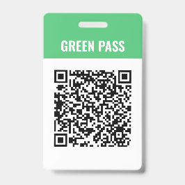Cartão de Crachá de PVC de Passagem Verde Personal