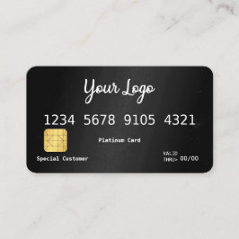 Cartão de crédito de Confetti Preto para Logotipo