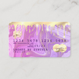 cartão de crédito de mármore roxo pálido pálido pi