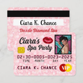 Cartão de Crédito de Partido de Fotografia Rosa VI