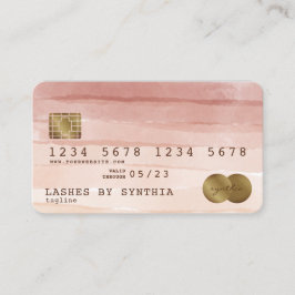 Cartão de Crédito Estipulado com gota Dourada rosa