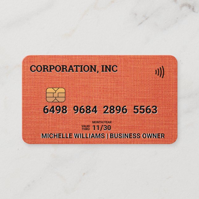 Cartão de Crédito | Tecido Linen (Frente)
