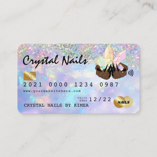 Cartão de Crédito Técnico Holográfico Opal Crystal (Frente)