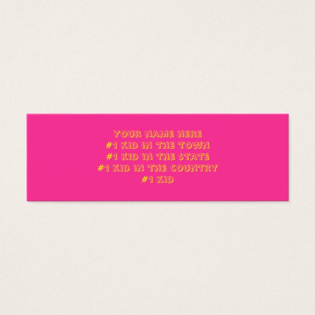 Cartão de criança nº 1 (Frente)