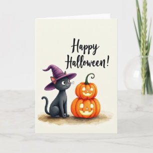 Cartão de Criatura Sombria de Feliz Halloween