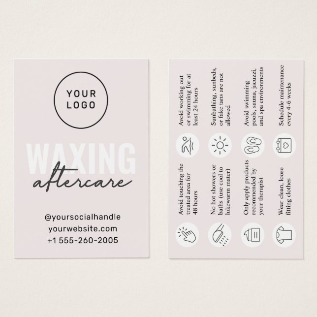 Cartão de cuidados de saúde moderno com o logotipo (Frente & Verso)