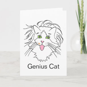 Cartão de Cultura Pop do Gato Gênio Por Dentro em