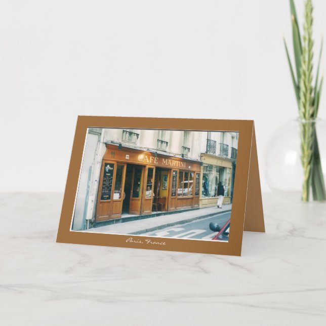 Cartão de cumprimento "Bonjour! " (Frente)