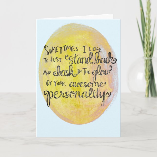 Cartão de Cumprimento Geral "Sua Personalidade Inc (Frente)