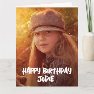 Cartão de cumprimento personalizado com foto moder