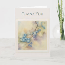 Cartão de Cumprimentos Aquarela Mirtilo — Botânica