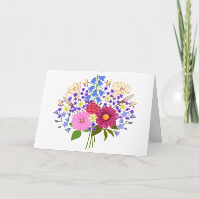 Cartão de Cumprimentos Branco Doblado Blumenstraus (Frente)
