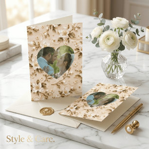 Cartão de Cumprimentos com Padrão Floral Botânico