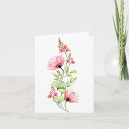 Cartão de Cumprimentos de Aquarela Elegante de Flo