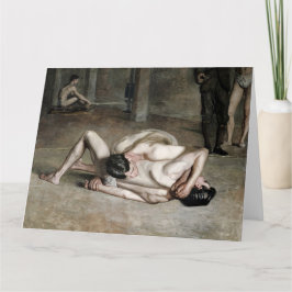 Cartão de Cumprimentos de Arte Fina de Lutadores