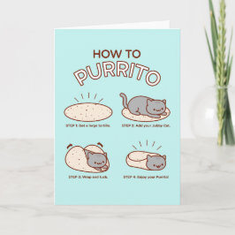 Cartão de Cumprimentos de Gato Engraçado: COMO PUR
