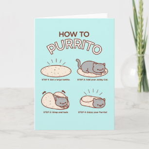 Cartão de Cumprimentos de Gato Engraçado: COMO PUR