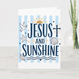 Cartão de Cumprimentos de Jesus e Luz do Sol