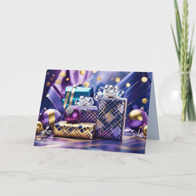 cartão de cumprimentos de presentes de natal (Frente)