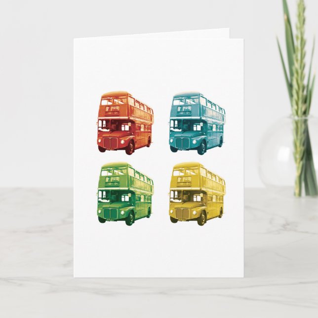 Cartão de cumprimentos do ônibus de Londres (Frente)