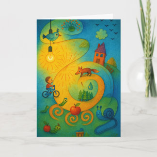 Cartão de Cumprimentos Dobrado