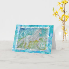 Cartão de Cumprimentos Dobrado 5x7 Whimsy Horse Pl