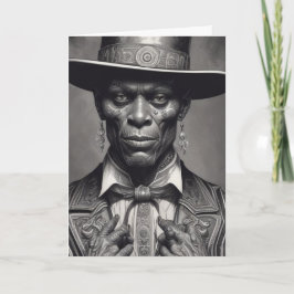 Cartão de Cumprimentos Dobrado Baron Samedi Gótico