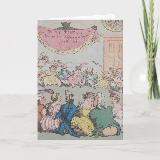 Cartão de Cumprimentos Dobrado - Festa (Frente)