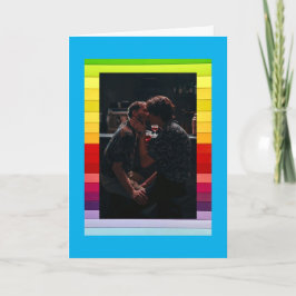 Cartão de Cumprimentos Dobrado Orgulho Gay Casal