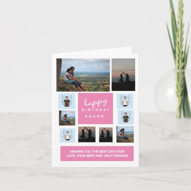 Cartão de Cumprimentos Dobrado Personalizado (Frente)