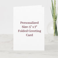Cartão de Cumprimentos Dobrado Personalizado 13x18