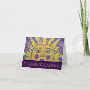 Cartão de Cumprimentos Dobrado Sol em um Dia de Ne