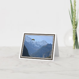 Cartão de Cumprimentos Dobrável – Paraquedismo na 