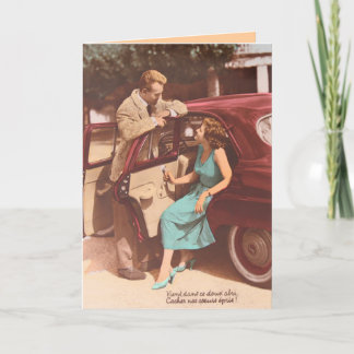 Cartão de cumprimentos dos namorados franceses do