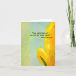 Cartão de Cumprimentos em Branco Amarelo Tulipa Am