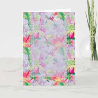 Cartão de Cumprimentos em Branco D1 Floral Persona